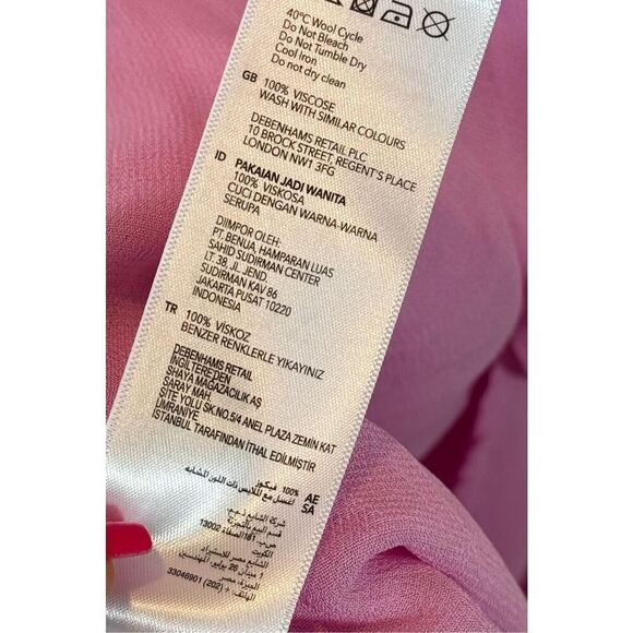 NWOT Studio by Preen Debenham Designer Lavender Long Sleeve Tiered Midi Dress 10 - Picture 5 of 11